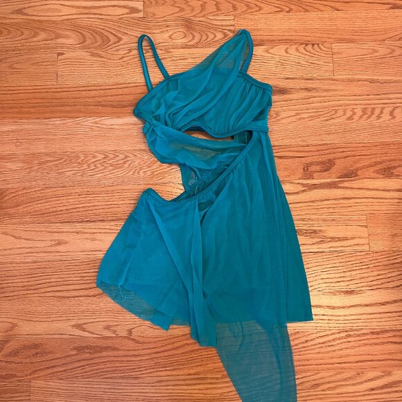 Dance Costume - Curtain Call Teal Costume - Picture 1 of 3